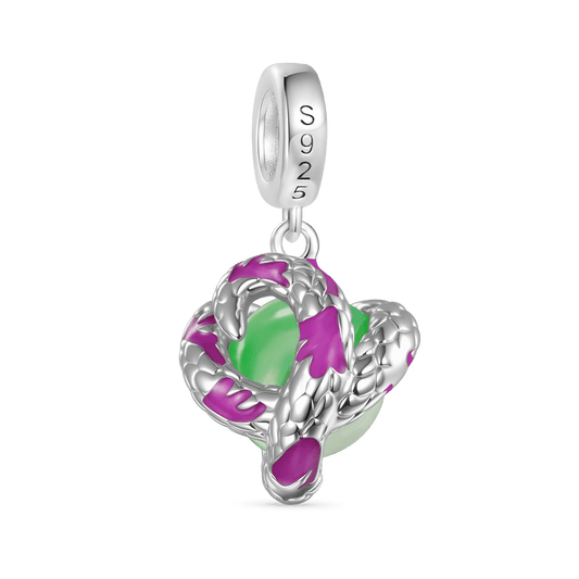 Gnoce Snake Embrace Jade Pendant Dangle Charm_5