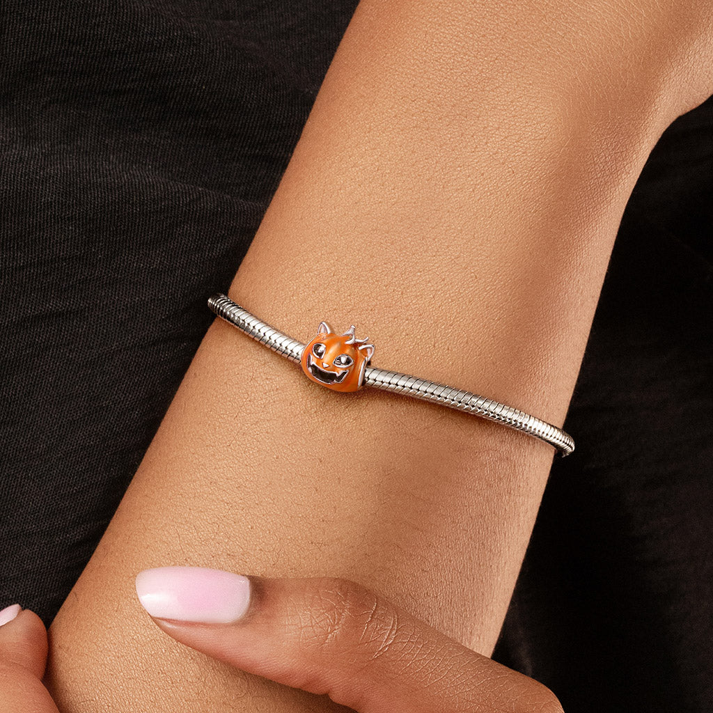 Gnoce Halloween Pumpkin Cat Glow-in-the-dark Charm_2