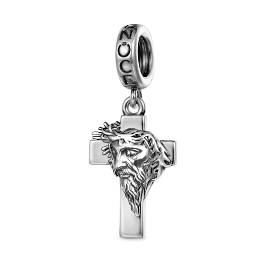 Gnoce Cross with Thorn Crown Pendant Dangle Charm_1