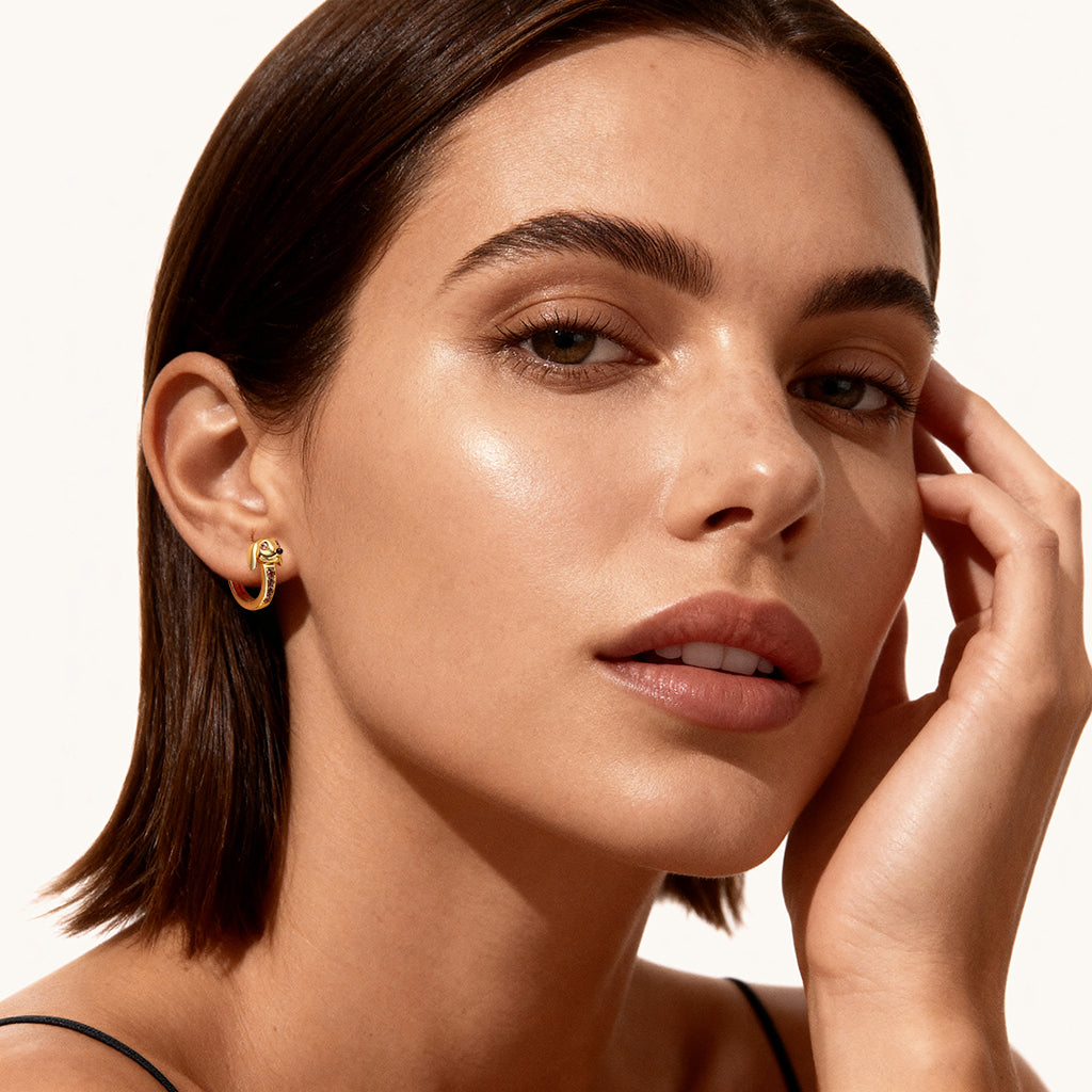 Gnoce Dachshund Huggie Hoop Earrings_3