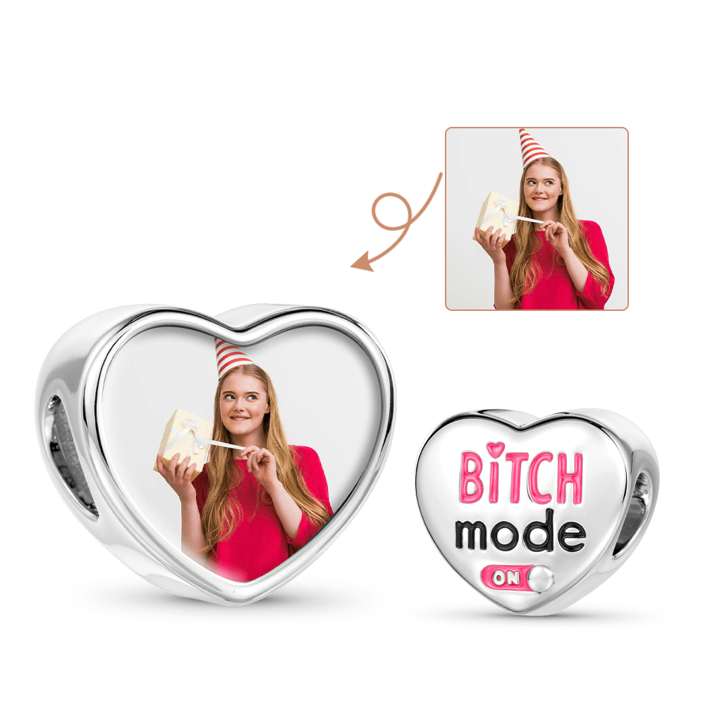 Gnoce Personalized Swearing Series Bitch Photo Charm_1