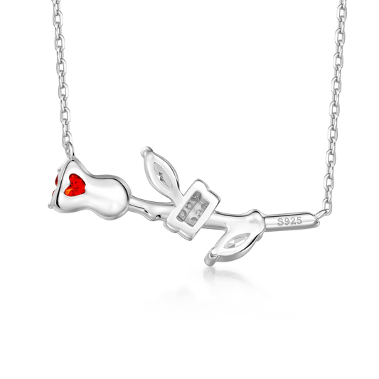 Gnoce Elegant Rose Flower Necklace_4