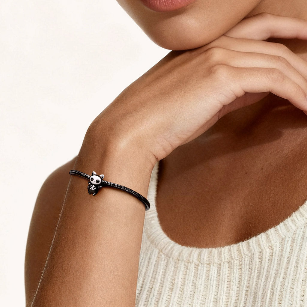 Gnoce Engravable Skull Cat Charm_2