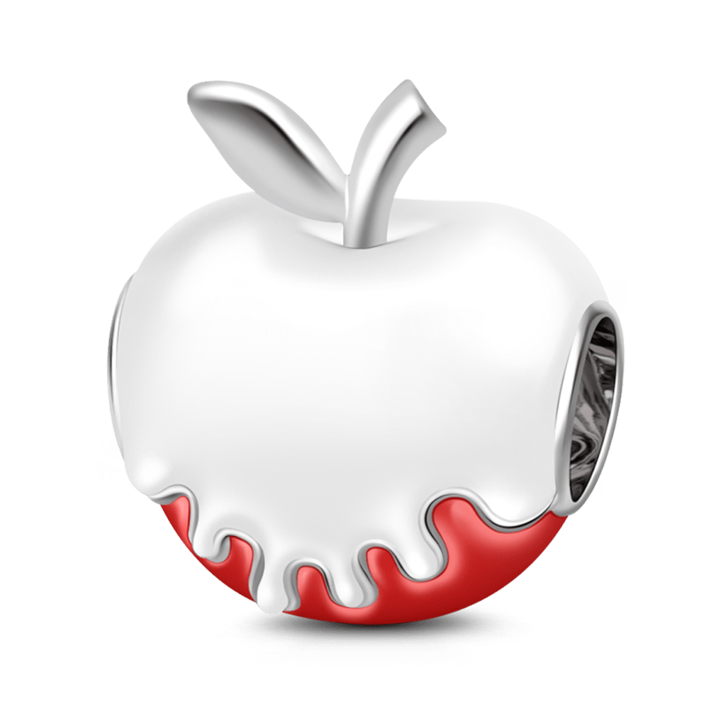 Gnoce "Christmas Halloween Gift" Red Apple with Light Green Leaf Charm Bead_5