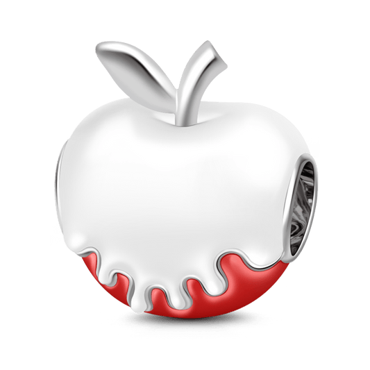 Gnoce "Christmas Halloween Gift" Red Apple with Light Green Leaf Charm Bead_5