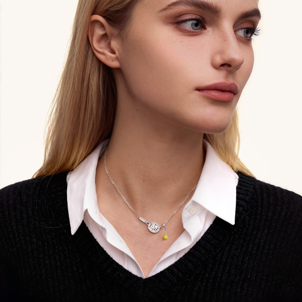 Gnoce Customized Letter Tennis Necklace_3