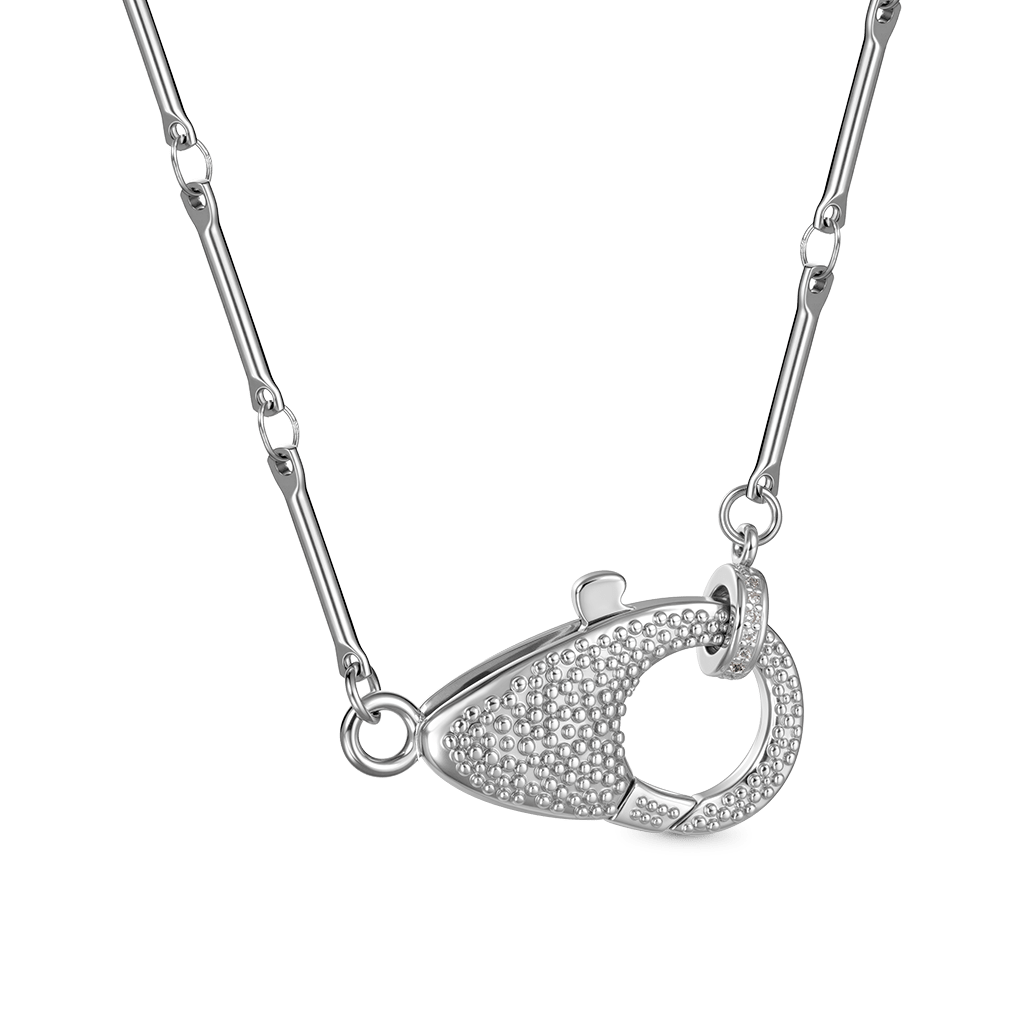 Gnoce Openable Clasp Basic Bamboo Chain Necklace_4