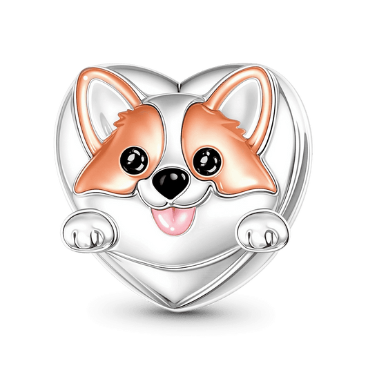 Gnoce Heart-shaped Corgi Stopper Charm_1