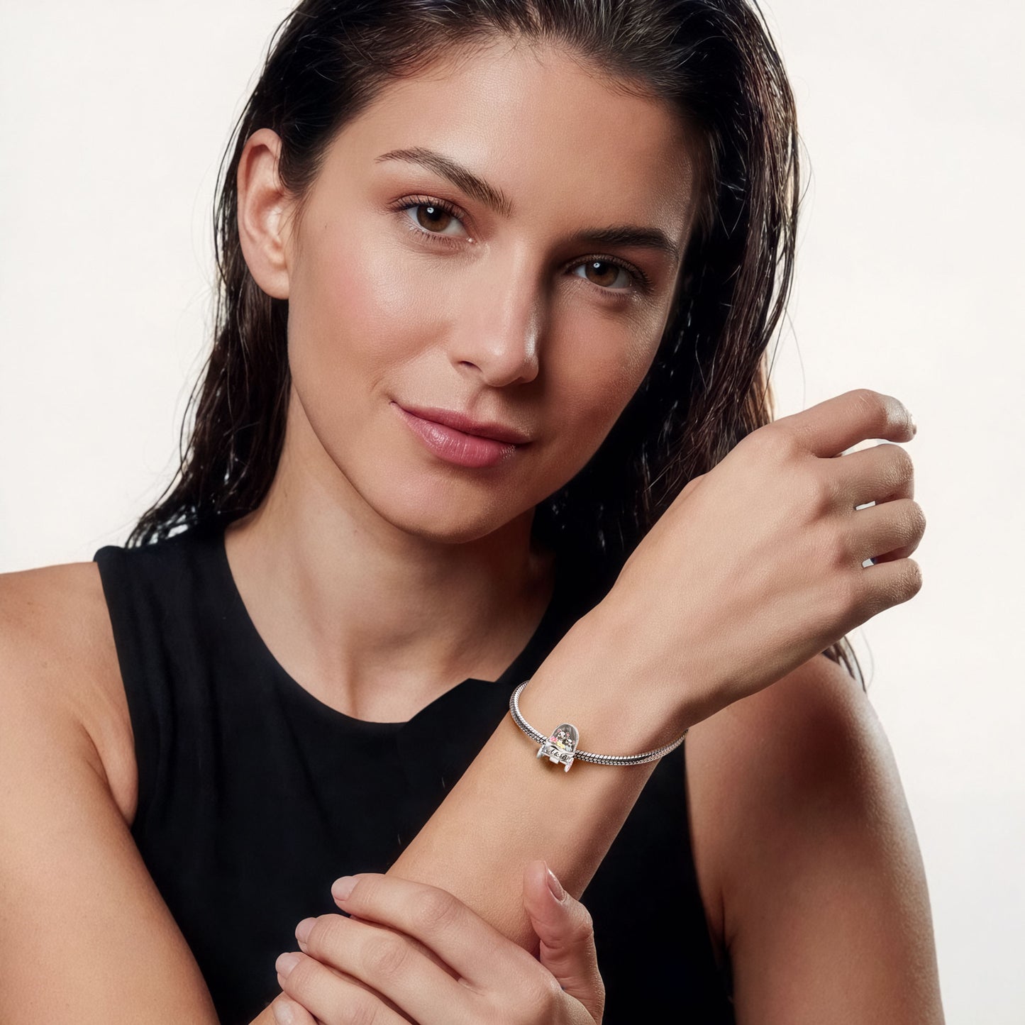 Gnoce Mother's Day Baby Stroller Mother & Baby Mouse Charm_4