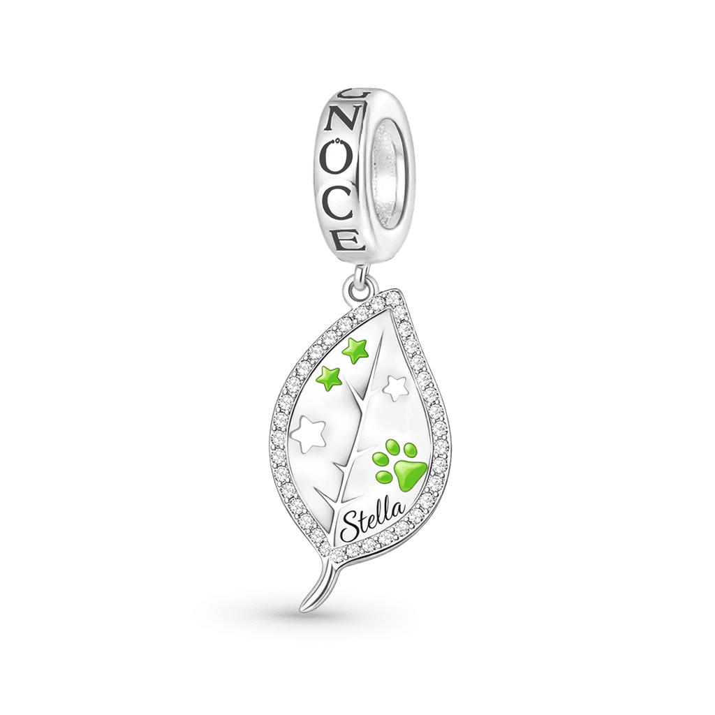 Gnoce Customized Leaf Glow-in-the-Dark Pendant Dangle Charm_1