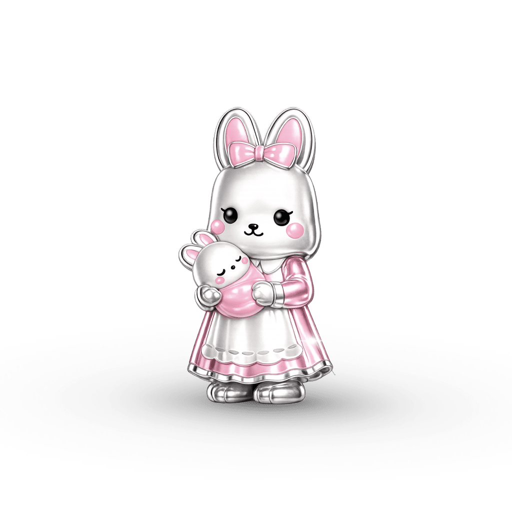 Gnoce Mother's Day Bunny with Baby Charm_1