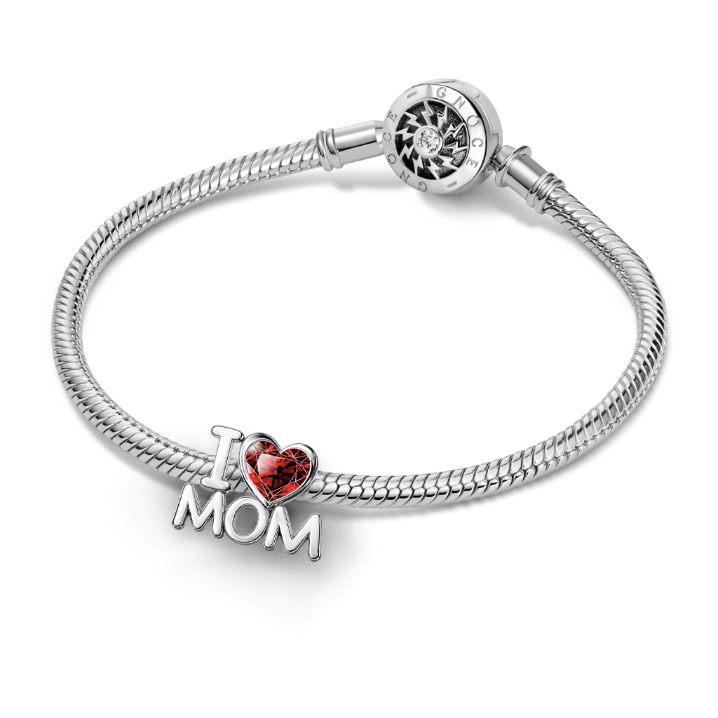 Gnoce 'I Love Mom' Birthstone Charm_3