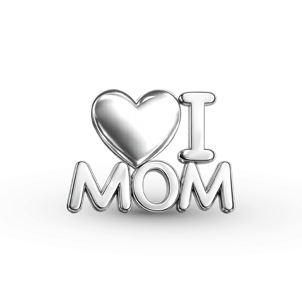 Gnoce 'I Love Mom' Birthstone Charm_5