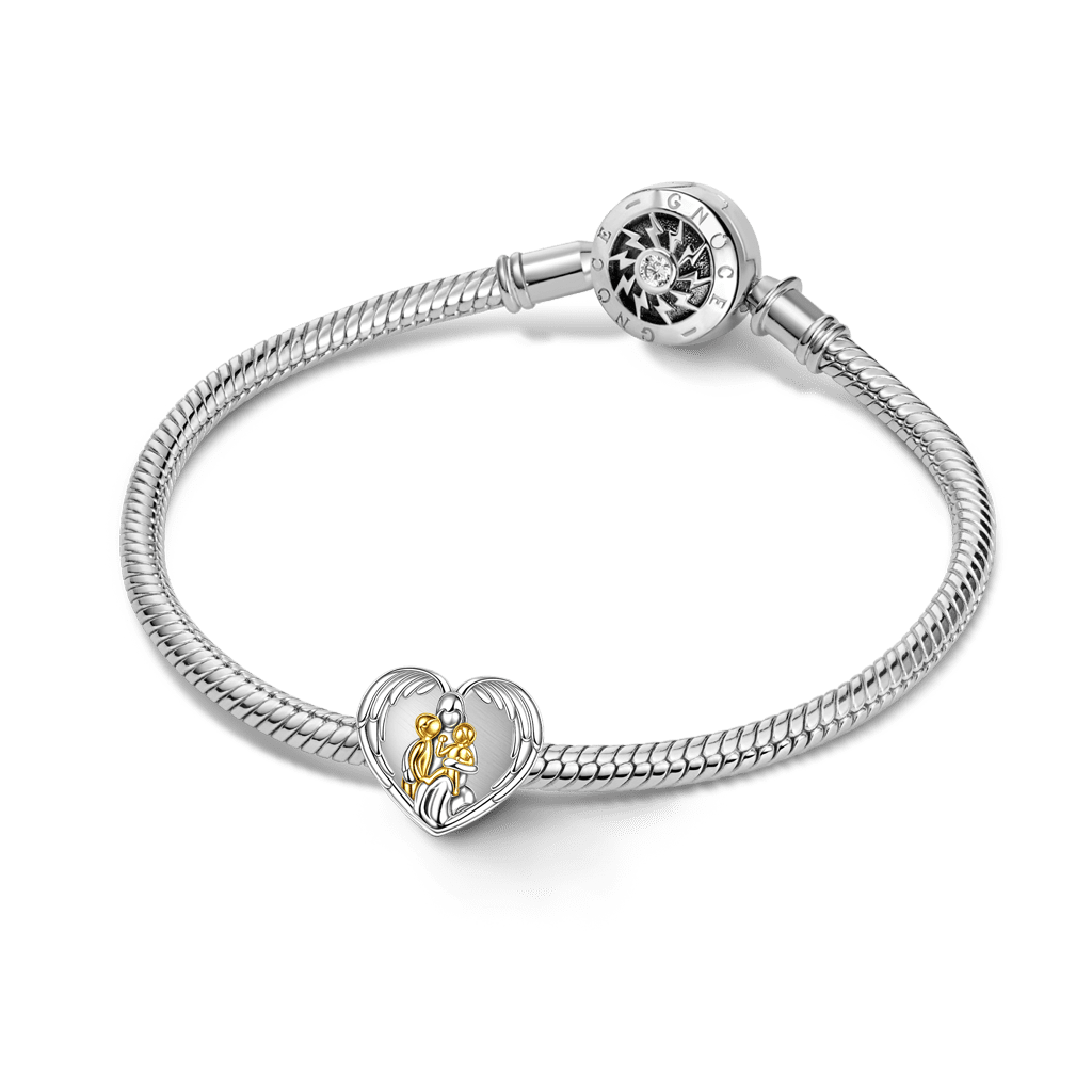 Gnoce Mother's Day Heart Wing Personalized Photo Charm_3