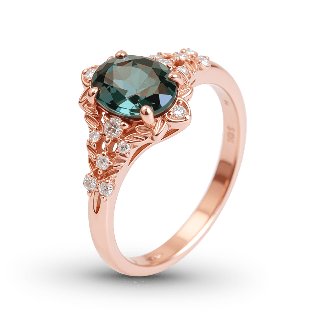 Gnoce Vintage Filigree Oval-Cut Engagement Ring_4