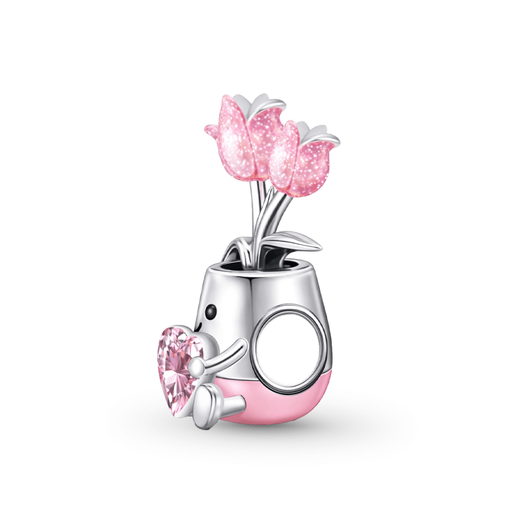 Gnoce Mother's Day Tulip Personalized Birthstone Charm_5