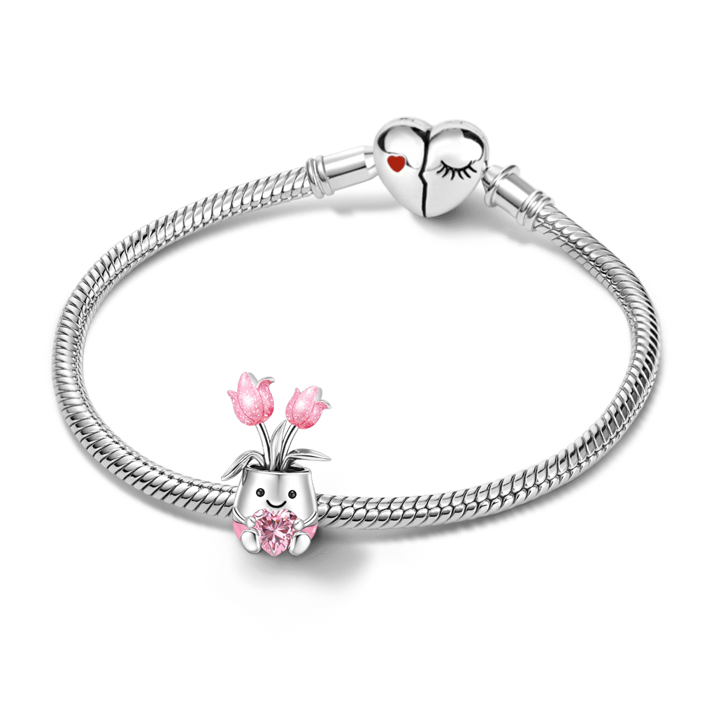 Gnoce Mother's Day Tulip Personalized Birthstone Charm_3