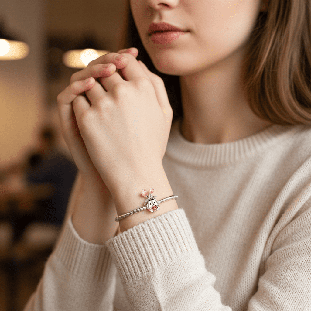 Gnoce Mother's Day Tulip Personalized Birthstone Charm_2