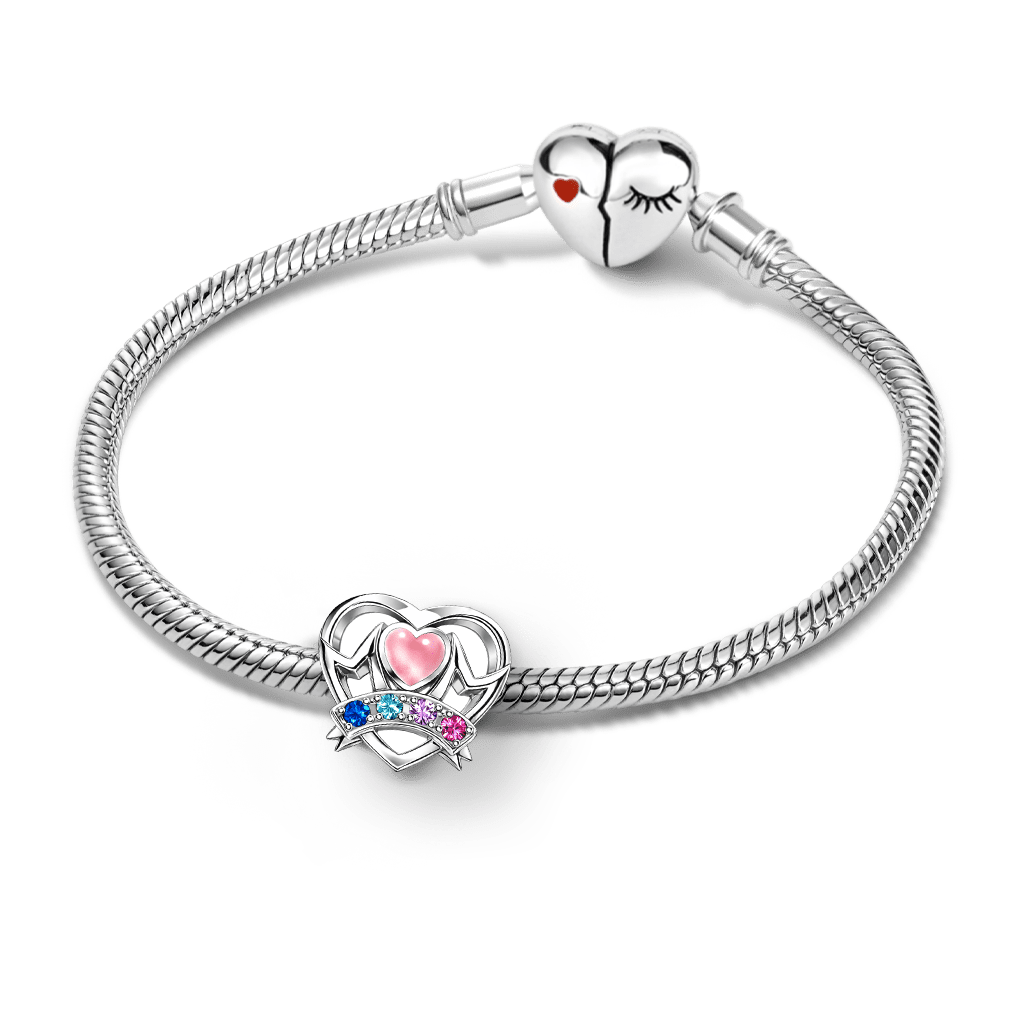 Gnoce Love Mom Glow-in-the-Dark Heart-Shaped Personalized Photo Charm_3