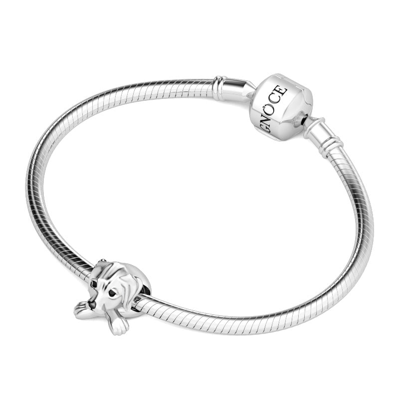 Gnoce "Obedient Dog" Sterling Silver Animal Bead Charm-Matched with Pendant Necklaces, Gift for Animal Lovers_3