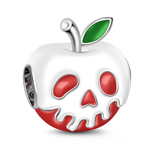 Gnoce "Christmas Halloween Gift" Red Apple with Light Green Leaf Charm Bead_1