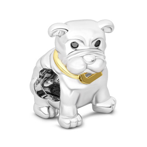 Gnoce "Handsome Bulldog" Made Out of 925 Sterling Silver, Designed by Inspiration of Human's Loyal Friend Bulldog Charm_2