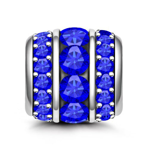 Gnoce " Keep Smile " 925 Sterling Silver September Birthstone Charm Bring You Good Health and Luck Beads for Bracelets Necklace Birthday Gift_1