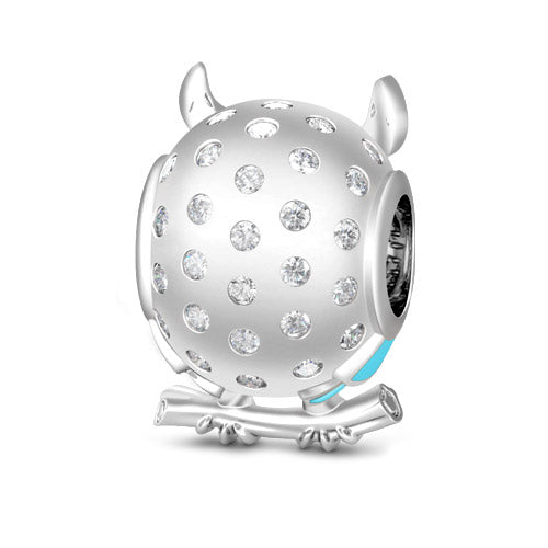 Gnoce "Wise as Owls" 925 Sterling Silver Multicolor Animal Bead Charm_2