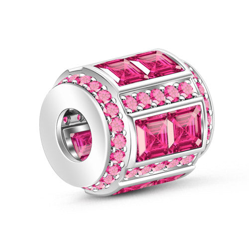 Gnoce "July Birthstone to Be pride of Your Birth Month" Made of 925 Sterling Silver Rose Crystal Birthstone Charm_2