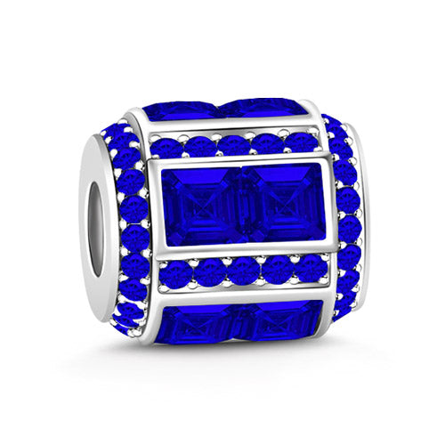 Gnoce "September Birthstone to Be Pride of Your Birth Month" Made of 925 Sterling Silver Sapphire Birthstone Charm_1