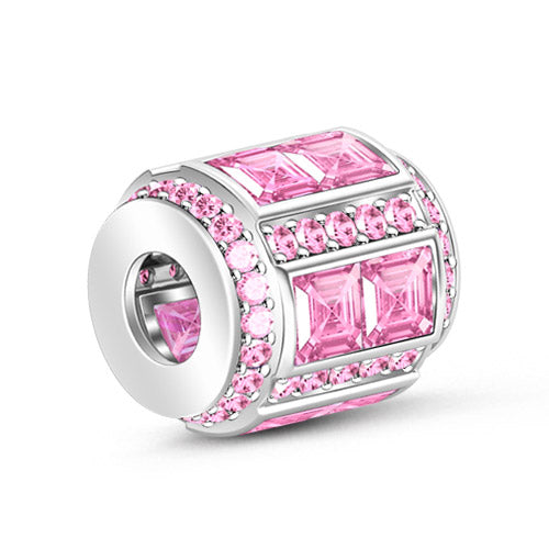 Gnoce "October  Birthstone to Be Pride of Your Birth Month" Made of 925 Sterling Silver Pink Crystal Birthstone Charm_2