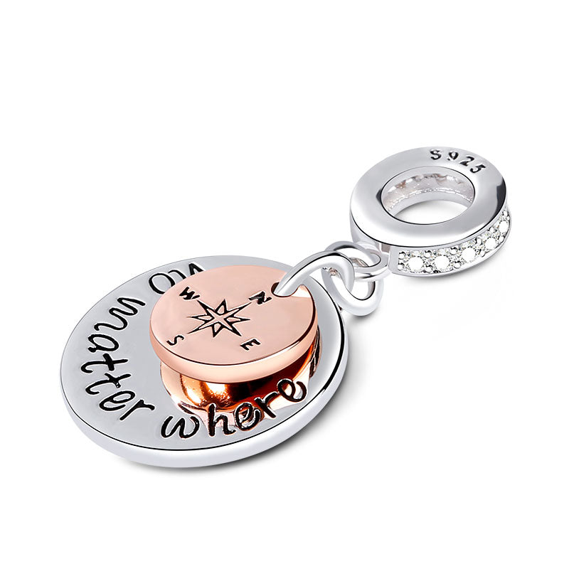 Gnoce "NO Matter Where You Are ,My Heart Is Always with You "Made of 925 Sterling  Silver,With Hand Stamped Words on  Pendant_2