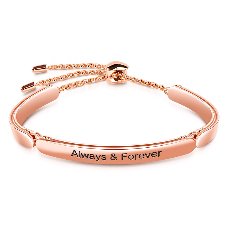 Gnoce "Always & Forever" Engravable Bracelets for Women 925 Sterling Silver_1