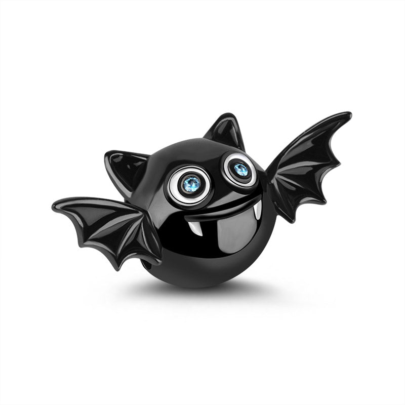 Gnoce "Adorable Evil Bat " Bead Charm in 925 Sterling Silver Black Plated_2