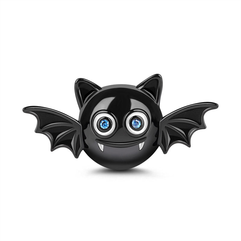 Gnoce "Adorable Evil Bat " Bead Charm in 925 Sterling Silver Black Plated_1