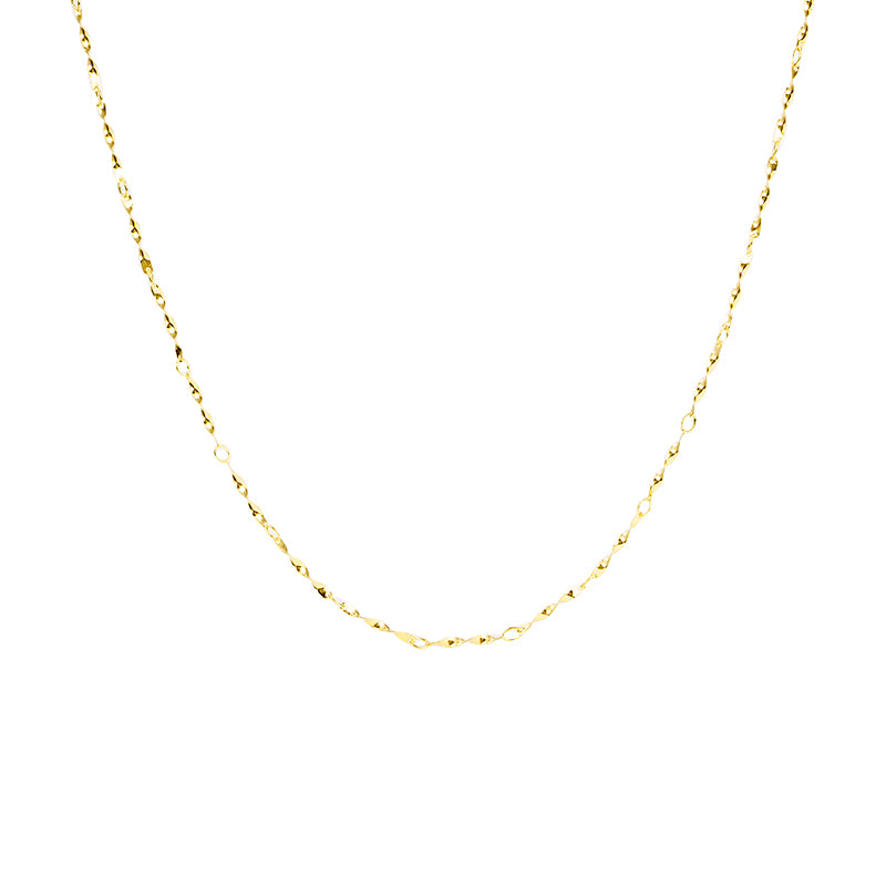 Gnoce "Chain of Love for Someone Special" 925 Sterling Silver Gold/Rose Gold Plating Can Adding A Pendant Or Charm Gold Cable Chain Neckalce_2