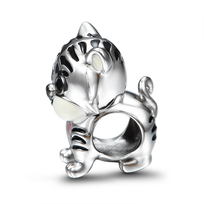Gnoce "Confident And Exalted" 925 Sterling Silver Tiger Charm Bead_2