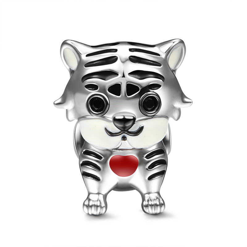 Gnoce "Confident And Exalted" 925 Sterling Silver Tiger Charm Bead_1
