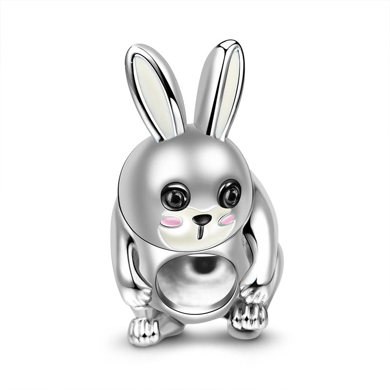 Gnoce "Lovely And Kind" 925 Sterling Silver Rabbit Charm Bead_2