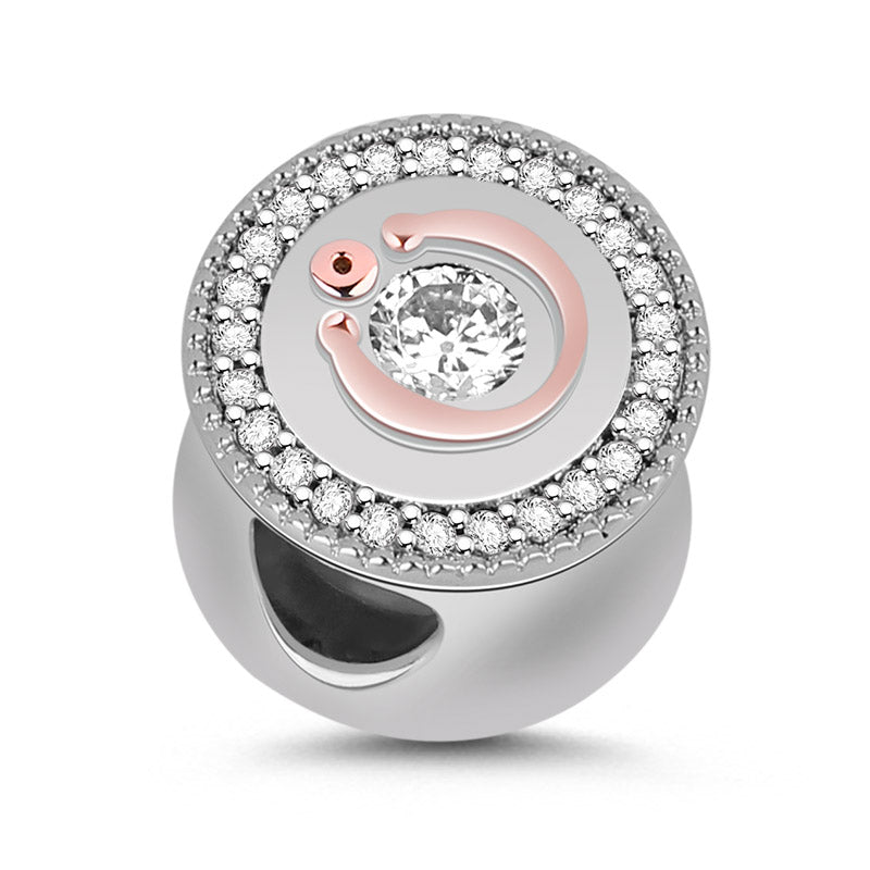 Gnoce "Surrounded By Love" 925 Sterling Silver Charm Bead inlaid with Shining CZ_2