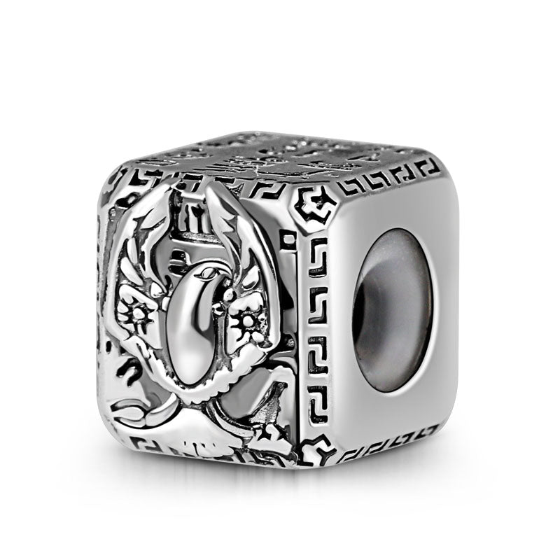 Eagle Men's Vintage Bead S925 Sterling Silver with Gift Copper Black Leather Men's Bracelet Jewelry for Men_2