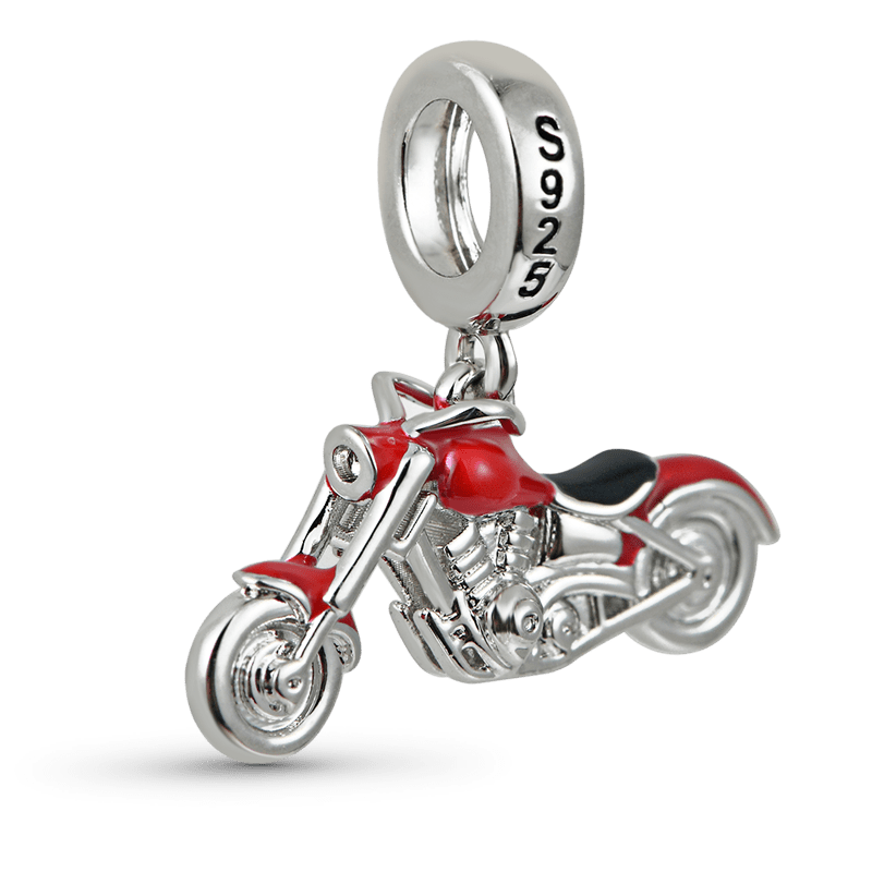 Motorcycle Pendant Dangle Charm Sterling Silver_2