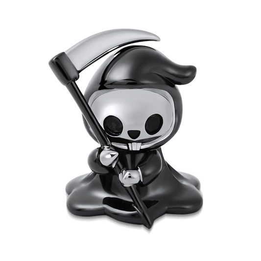 Grim Reaper Charm Bead Sterling Silver Black Plated_1
