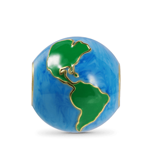 Earth Charm Bead Sterling Silver 18K Gold Plated_1