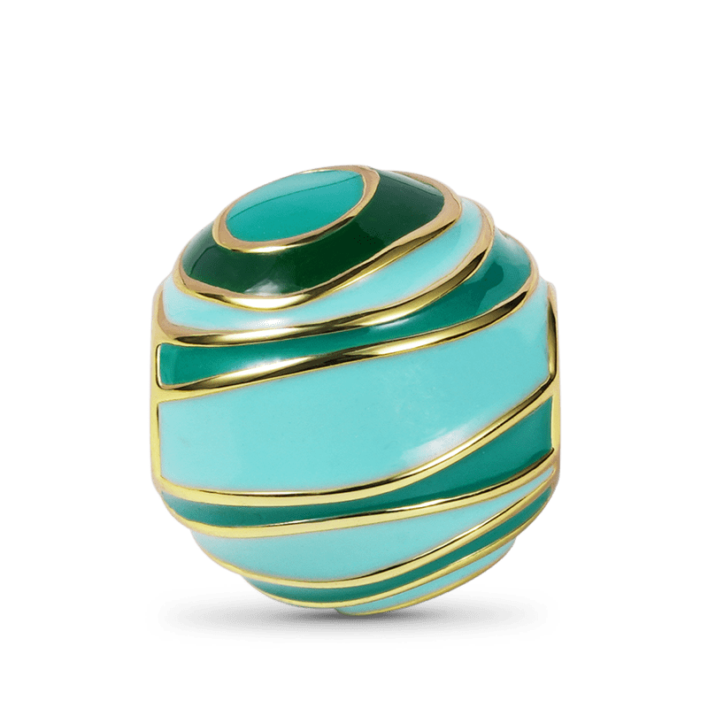 Uranus Charm Bead Sterling Silver 18K Gold Plated_1