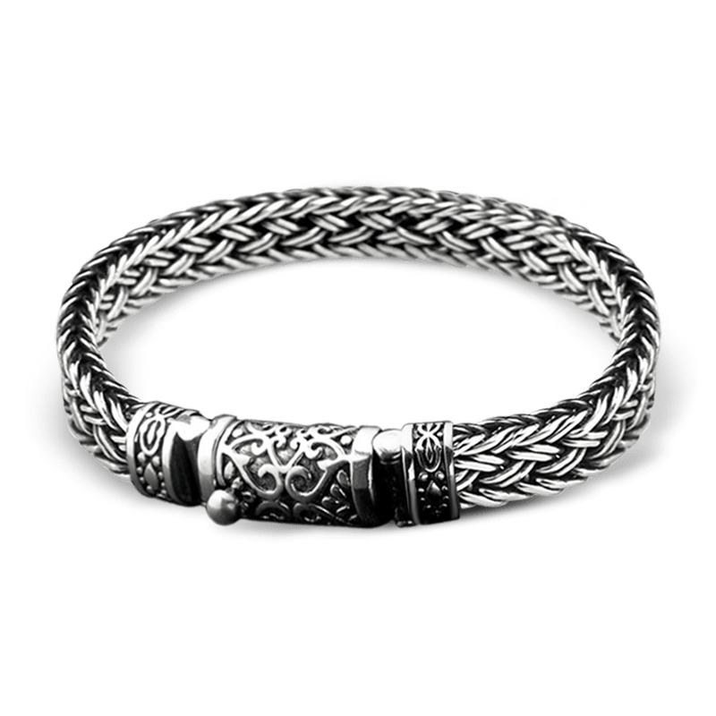 Men's Sterling Silver Hand-Woven Bracelet_1