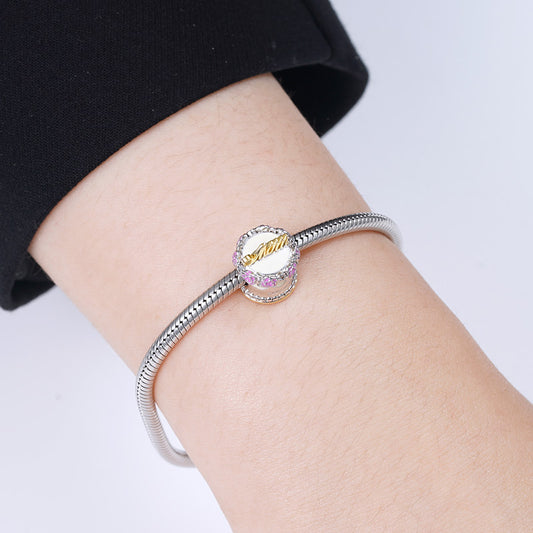 Mom's Birthday Cake Personalized Date Charm Bead 925 Sterling Silver 18k Gold Plated Mother's Day Gift_4