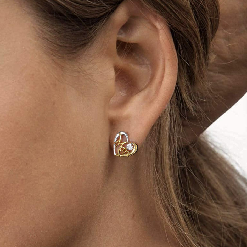 Mom Hugs Baby Ear Studs 925 Sterling Silver 18k Gold Plated Mother's Day Gift_3
