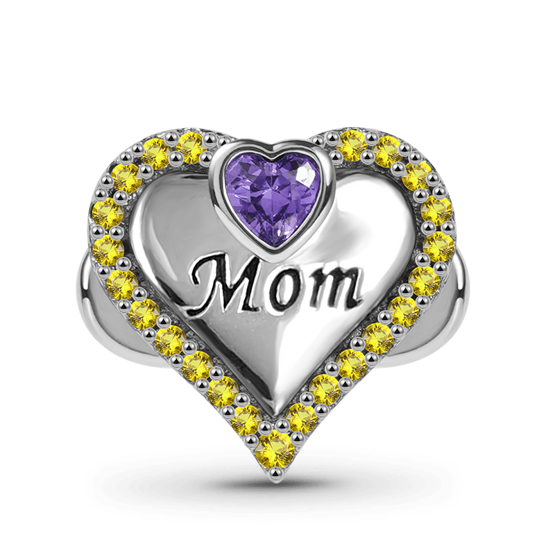 Panda Mom's Love Charm Bead 925 Sterling Silver inlaid with Stones Mother's Day Gift_3
