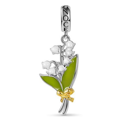 Lily of the Valley Flower Pendant Dangle Charm Sterling Silver_1